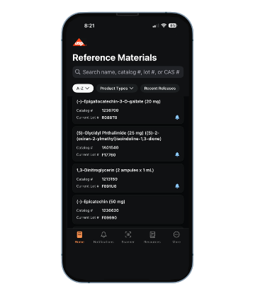 USP Reference Materials Mobile App